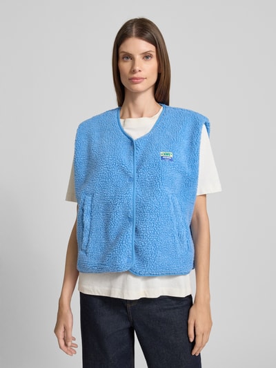 American Vintage Relaxed Fit Weste mit Logo-Patch Modell 'Hoktown' Bleu 4