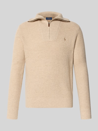 Polo Ralph Lauren Gebreide pullover met schipperskraag en labelstitching Beige - 2