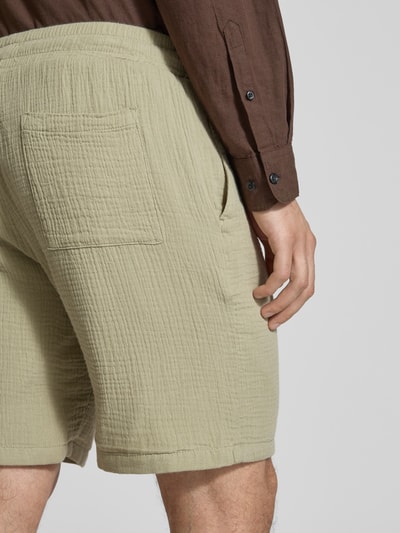 JAKE*S STUDIO MEN Regular Fit Shorts mit elastischem Bund Hellgruen 3