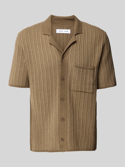 Samsøe Samsøe Relaxed fit vrijetijdsoverhemd met structuurmotief, model 'SARHYS' Donkergroen - 2