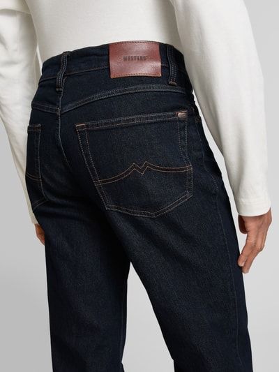 Mustang Straight fit jeans in 5-pocketmodel, model 'Tramper' Donkerblauw - 3