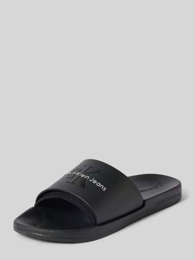 CK Calvin Klein Slides mit Label-Print Black 1