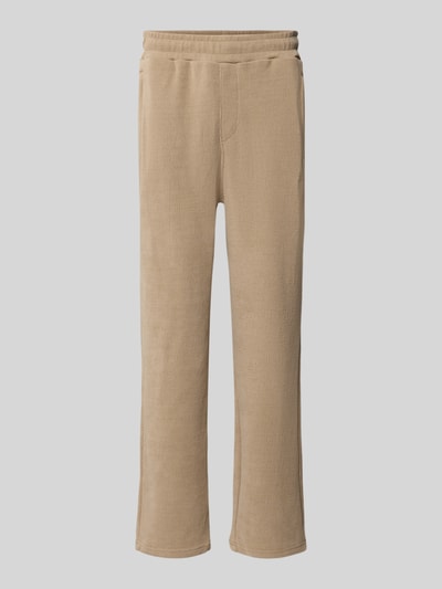 PEGADOR Wide Fit Sweatpants mit Label-Detail Modell 'Mezzano' Beige 1