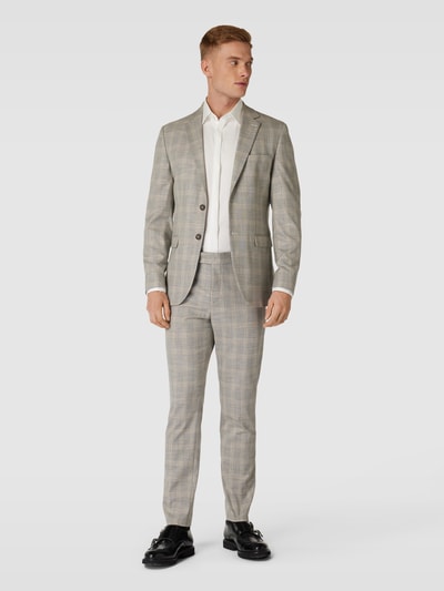 SELECTED HOMME Slim Fit 2-Knopf-Sakko mit Tartan-Karo Modell 'NEIL' Sand 1