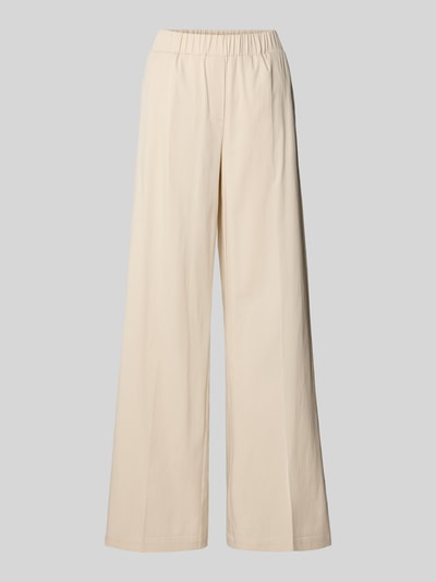 OPUS PANTS Spodnie materiałowe z szeroką nogawką i lamowanymi kieszeniami z tyłu model ‘Mucia’ Złamany biały 2