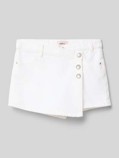 Only Mini Jeans-Skort aus reiner Baumwolle Modell 'JENNY' Weiss 1