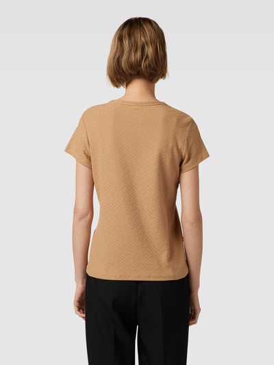 BOSS T-Shirt mit Strukturmuster Modell 'Eventsy' Camel 5