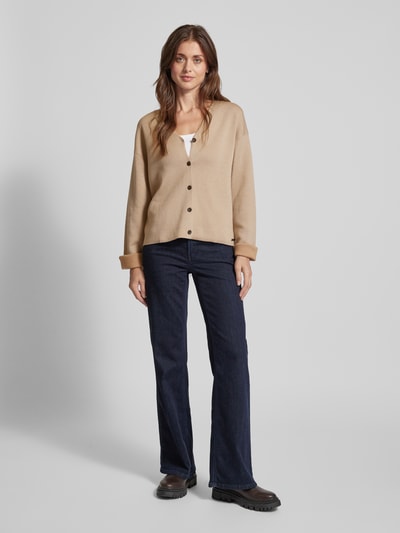 Calvin Klein Womenswear Wollen cardigan met extra brede schouders Beige - 1