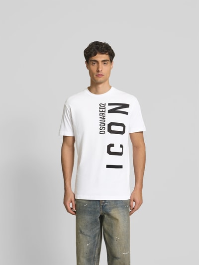 Dsquared2 Slim Fit T-Shirt aus reiner Baumwolle Weiss 4