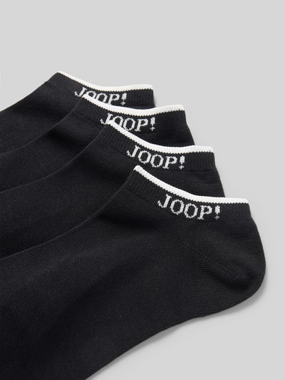 JOOP! Collection Sneakersokken met labeldetail in een set van 4 paar Zwart - 2