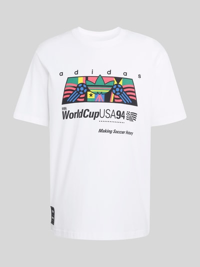adidas Originals Regular Fit T-Shirt aus reiner Baumwolle Weiss 2