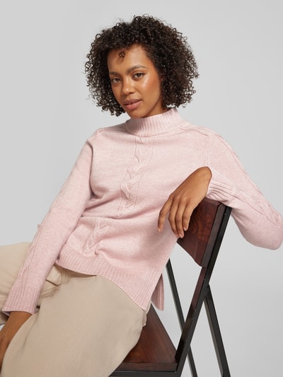 Betty Barclay Gebreide pullover met kabelpatroon Rosé - 3