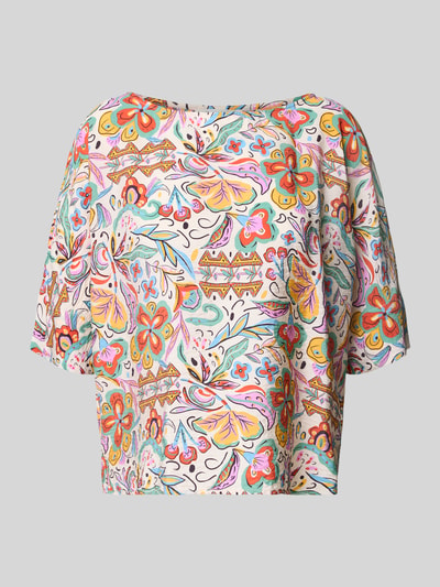 Christian Berg Woman Bluse aus Viskose-Mix mit U-Boot-Ausschnitt Schilf 2