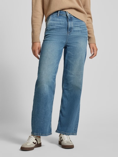 Marc O'Polo Regular length wide fit jeans met steekzakken opzij, model 'LUMA' Jeansblauw - 4