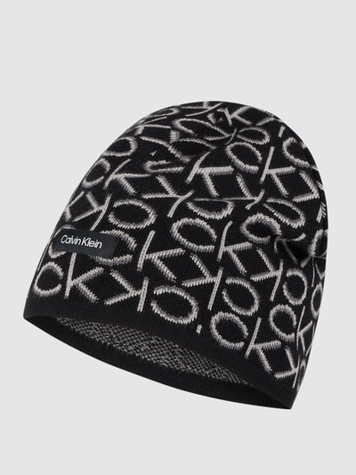 CK Calvin Klein Mütze mit Logo-Muster  Black 1