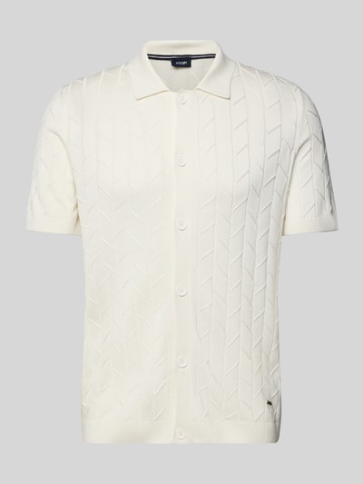 JOOP! Collection Gebreid jack met 1/2-mouwen, model 'Kenoro' Offwhite - 2