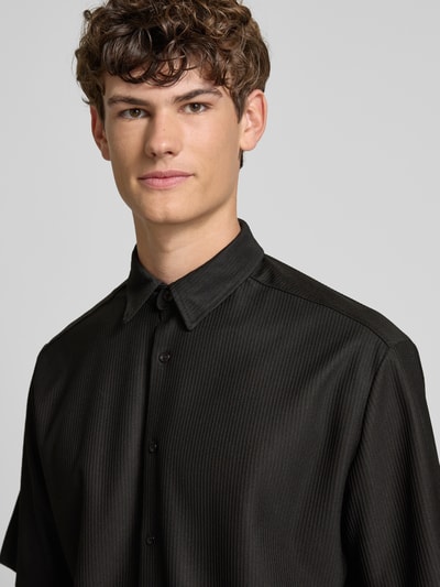 Only & Sons Relaxed Fit Freizeithemd mit 1/2-Arm Modell 'BOYY' Black 3