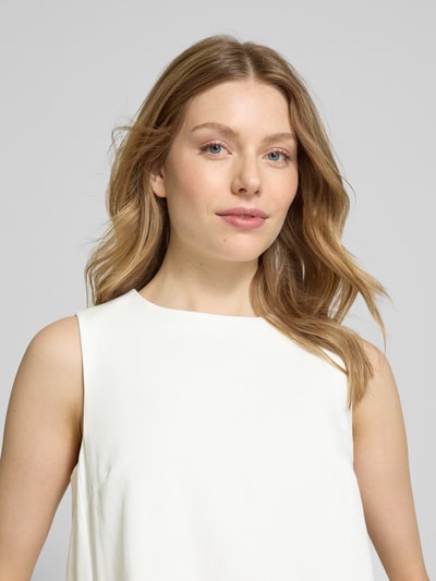 Weekend Max Mara Minikleid aus Baumwoll-Leinen-Mix Modell 'RACER' Weiss 3