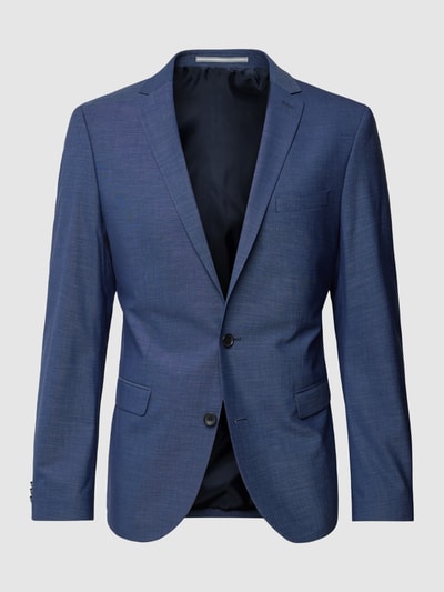 s.Oliver BLACK LABEL 2-knoops colbert met reverskraag, model 'Pure' Marineblauw - 2