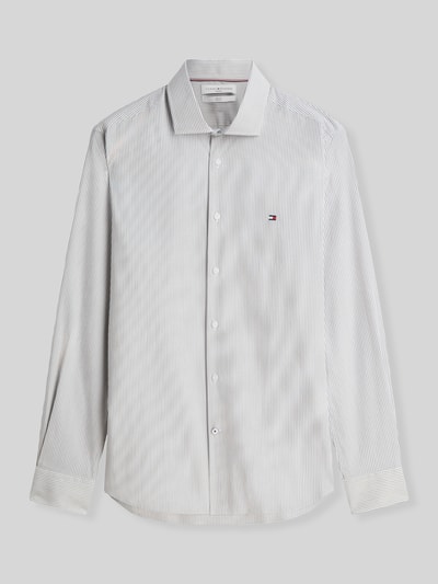 Tommy Hilfiger Slim Fit Businesshemd mit Logo-Stickerei Gruen 2