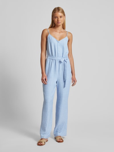 Vero Moda Jumpsuit mit Bindegürtel Modell 'MELONY' Bleu 4