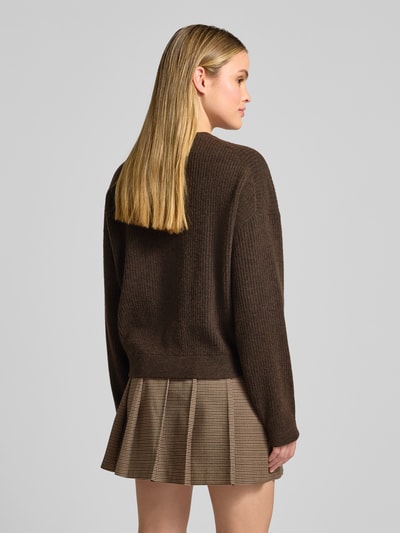 Jake*s Collection Regular Fit Jacke in Strick-Optik mit Rundhalsausschnitt Dunkelblau 5