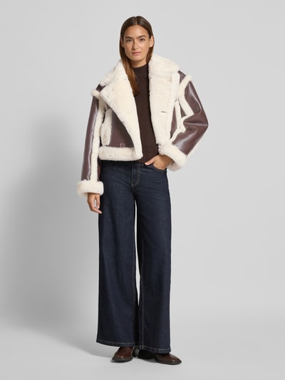 STAND STUDIO Kurtka z imitacji skóry model ‘Kristy’ Ciemnobrązowy 1