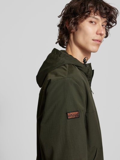 Superdry Jack met capuchon Olijfgroen - 3