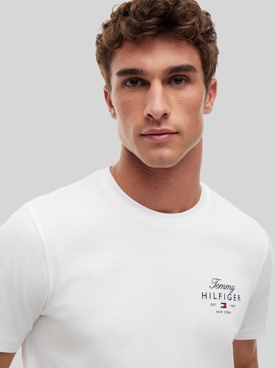 Tommy Hilfiger Regular Fit T-Shirt aus reiner Baumwolle Weiss 3