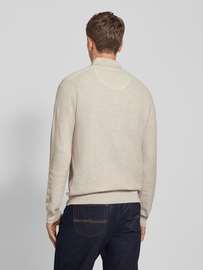 Fynch-Hatton Gebreide pullover met labelstitching Offwhite - 5