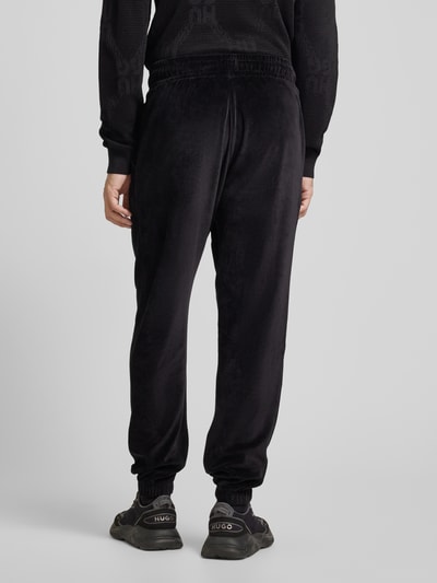 HUGO Tapered fit sweatbroek met tunnelkoord Zwart - 5