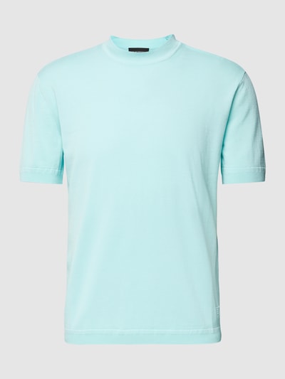 Emporio Armani T-shirt met opstaande kraag Aquablauw - 2