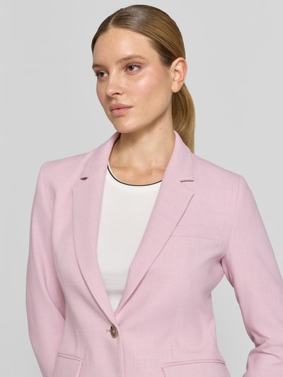 Selected Długi żakiet o kroju regular fit z kołnierzem z połami model 'RITA' Różowawy 3