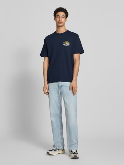Tommy Jeans relaxed fit T-shirt van puur katoen Marineblauw - 1