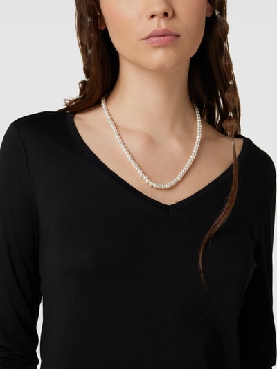QS by s.Oliver Sweatshirt met V-hals Zwart - 3