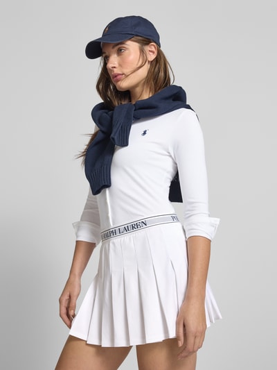 Polo Ralph Lauren Minirock mit gelegten Falten und elastischem Bund Weiss 3