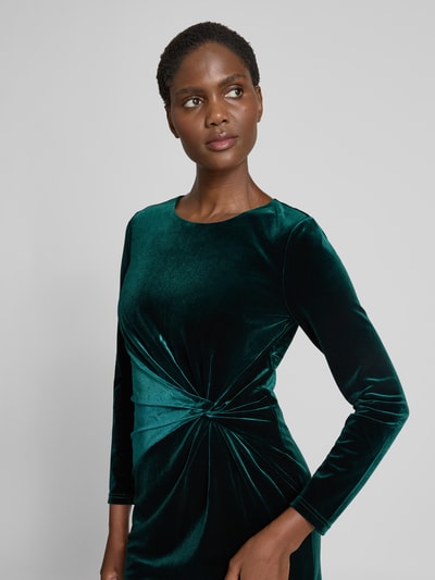 Christian Berg Woman Selection Sukienka o długości do kolan z aksamitu z okrągłym dekoltem Zielony 3