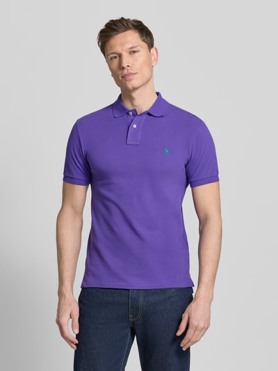 Polo Ralph Lauren Slim Fit Poloshirt aus reiner Baumwolle  Violett 4