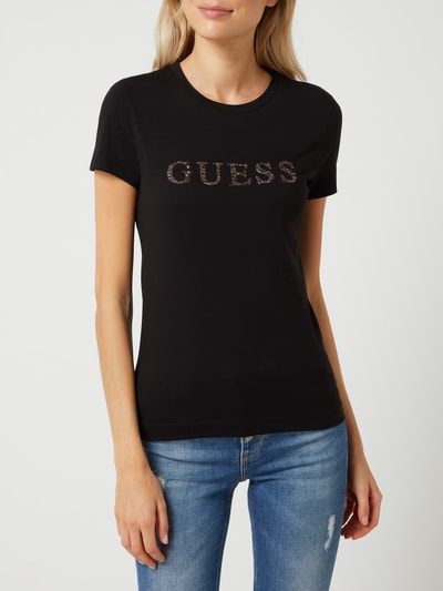 Guess T-Shirt mit Logo-Applikation Modell 'Kimetz'  Black 4