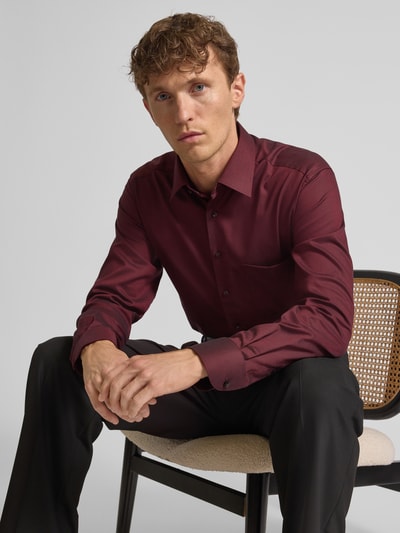 ETERNA Comfort fit zakelijk overhemd met knoopsluiting Bordeaux - 3