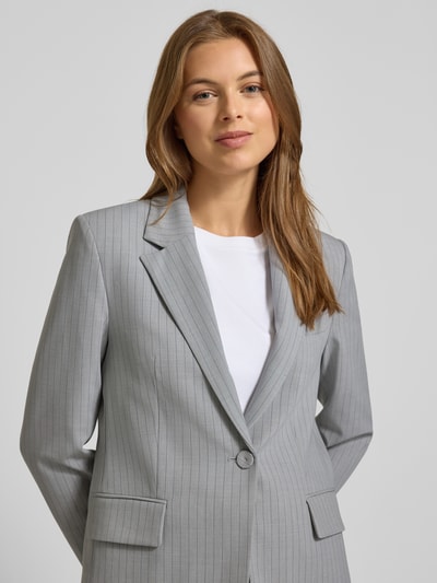 Mango Regular Fit Blazer mit Viskose-Anteil Hellgrau 3