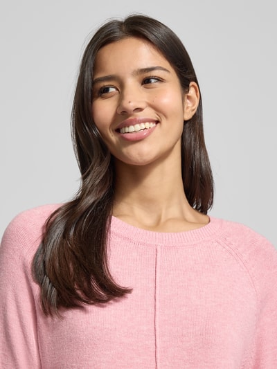 Christian Berg Woman Gebreide pullover met ribboorden  Oudroze gemêleerd - 3