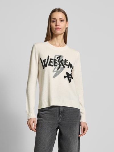 Weekend Max Mara Strickpullover mit Label-Print Modell 'KANSAS' Offwhite 4