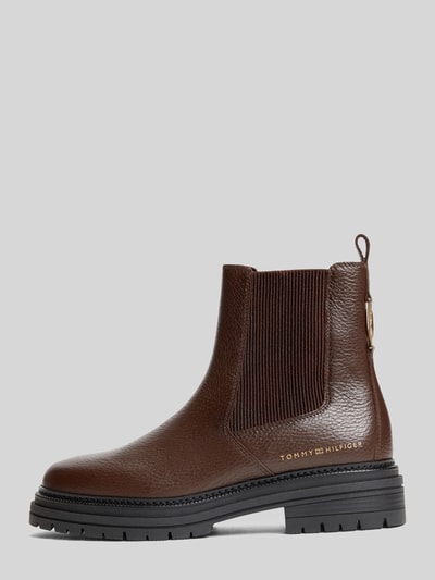 Tommy Hilfiger Buty chelsea ze skóry Ciemnobrązowy 2