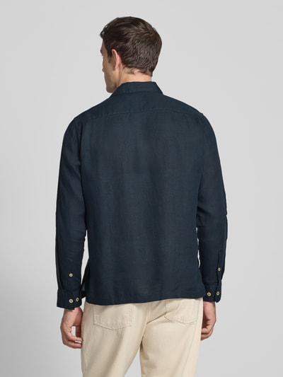 Marc O'Polo Regular Fit Leinenhemd mit Brustpattentaschen Marine 5