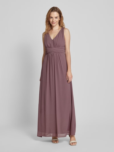 Vila Maxikleid mit V-Ausschnitt Mauve 4