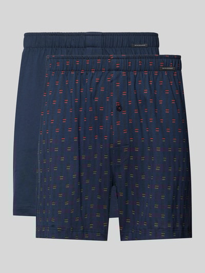 Schiesser Boxershorts mit elastischem Bund im 2er-Pack Marine 1