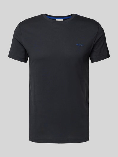 Gant T-shirt z wyhaftowanym logo Czarny 2