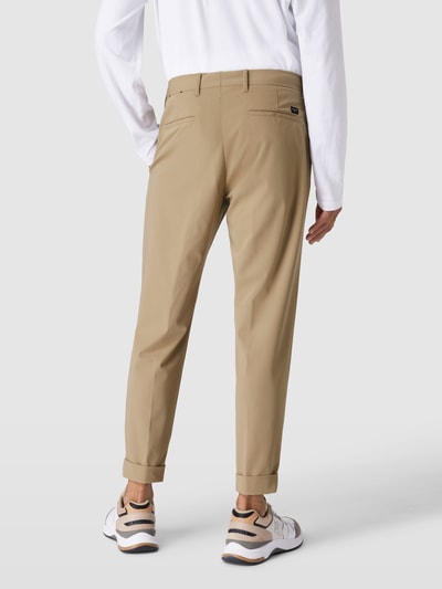 Strellson Chino mit Bügelfalten und Beinumschlag Modell 'Louis' Beige 5