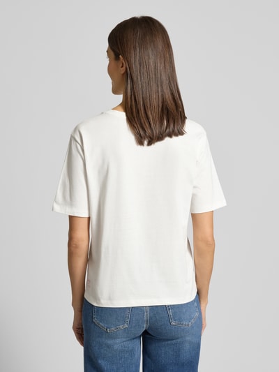 Marc Cain T-shirt z nadrukiem z motywem Biały 5
